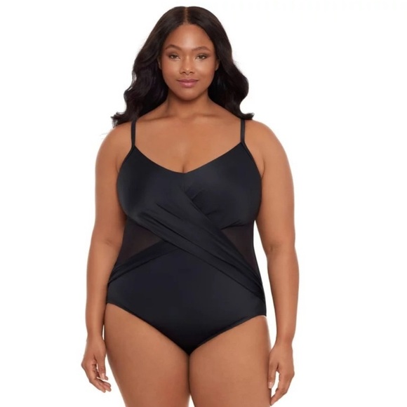 Embrace Your Curves By Miracle Brands Swimsuit One Piece Size 2X (20W-22W) - Picture 1 of 15